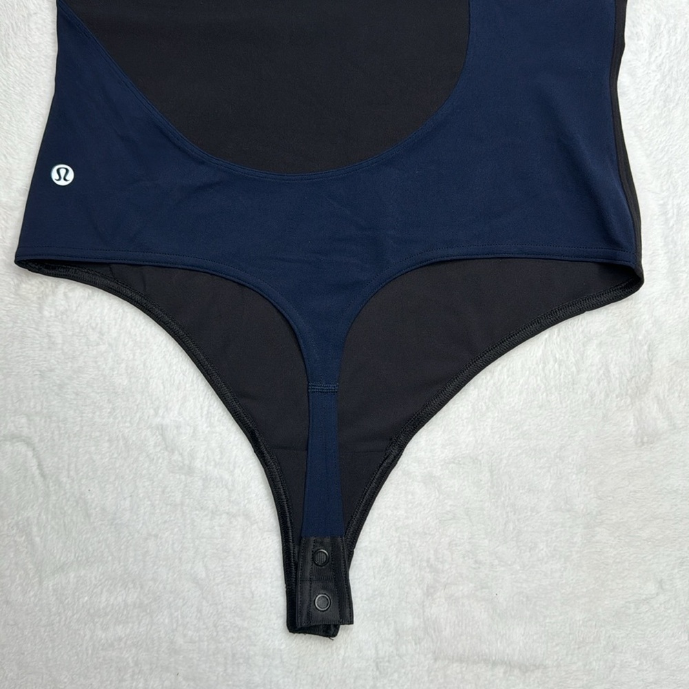 Lululemon one piece thong body suit True Navy and Black, size 8 - Picture 11 of 15